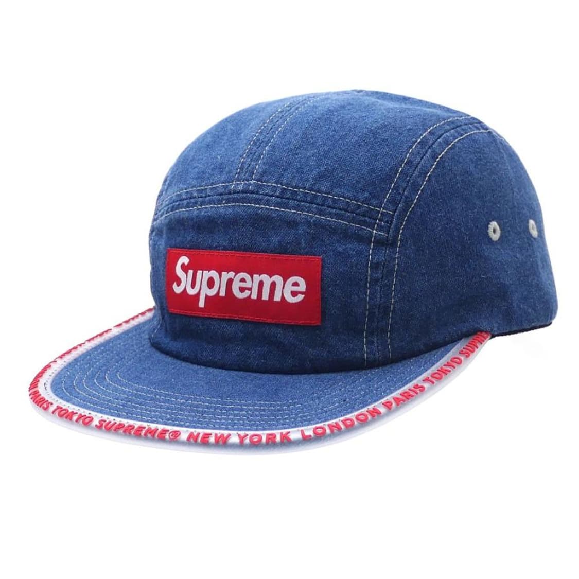 슈프림 Supream USA 워시드 데님 박스로고 캠프캡 (공용프리사이즈 상품이미지1