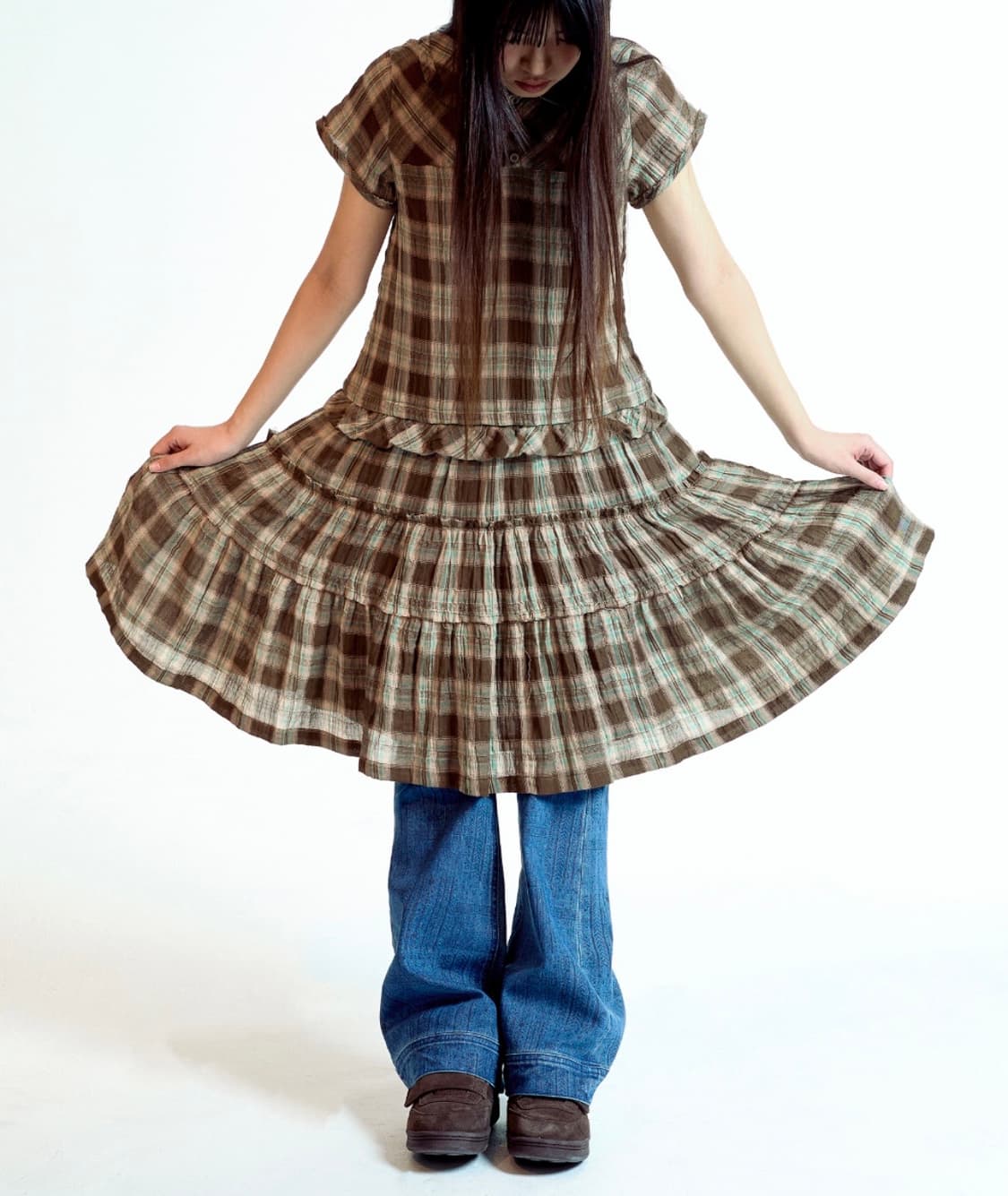 코이세이오 체크 원피스 미개봉 새상품 상품이미지2