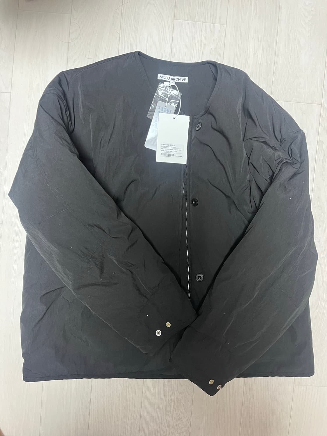 밀로아카이브 버튼 라이너 퀼티드 자켓L 상품이미지7
