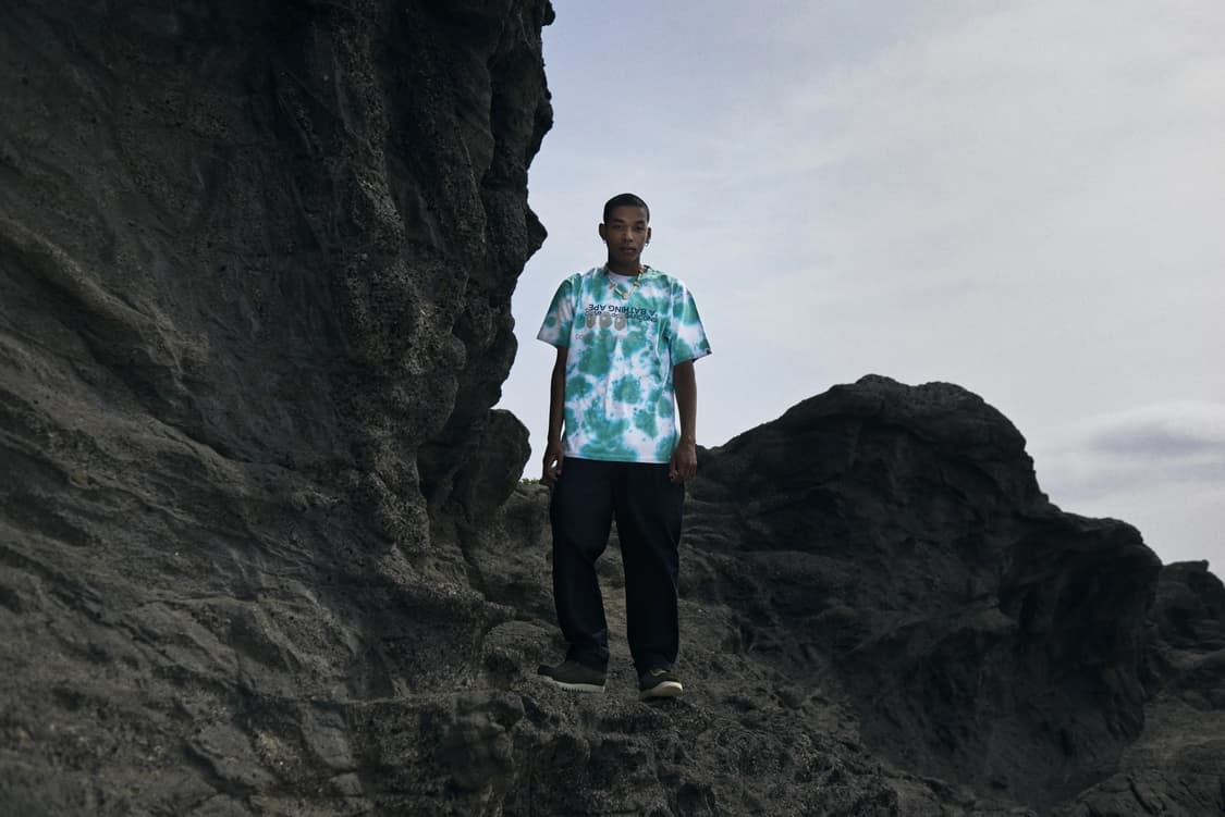 2XL] 베이프 x 꼼데가르송 오사카 타이다이 반팔 티셔츠 블루 상품이미지3