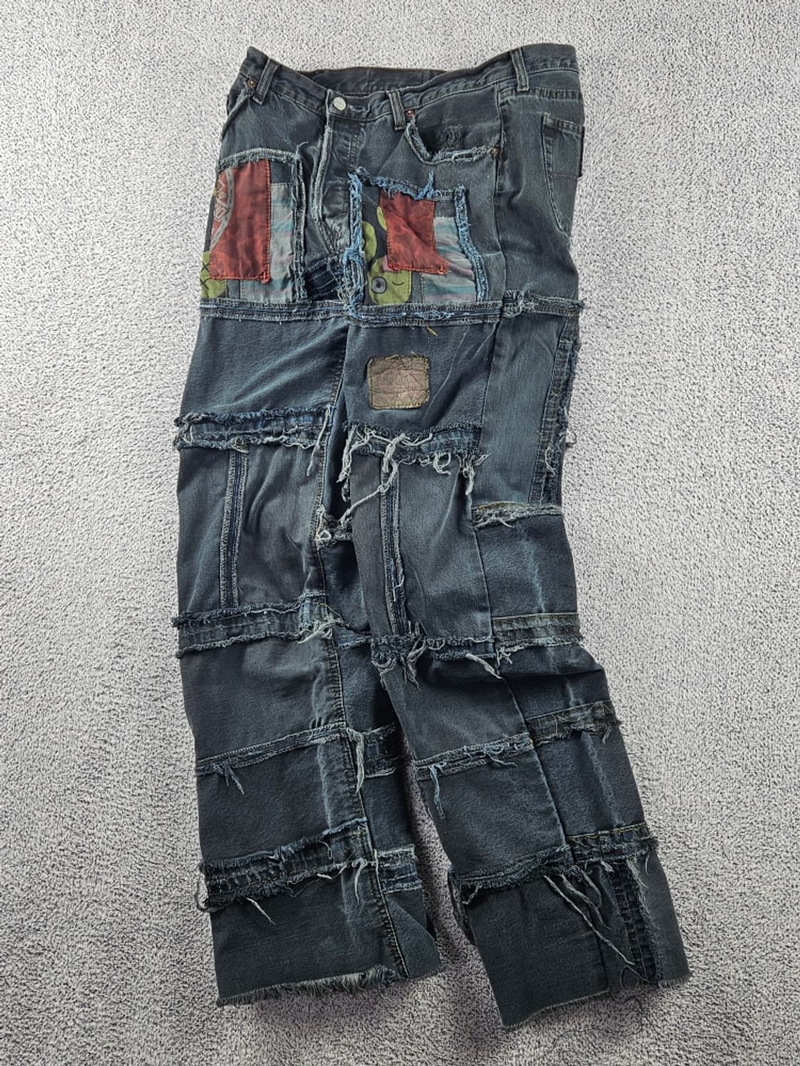 리바이스 패치워크 리빌딩 리워크 데님 팬츠 (34X36추정)/ 11041 상품이미지2