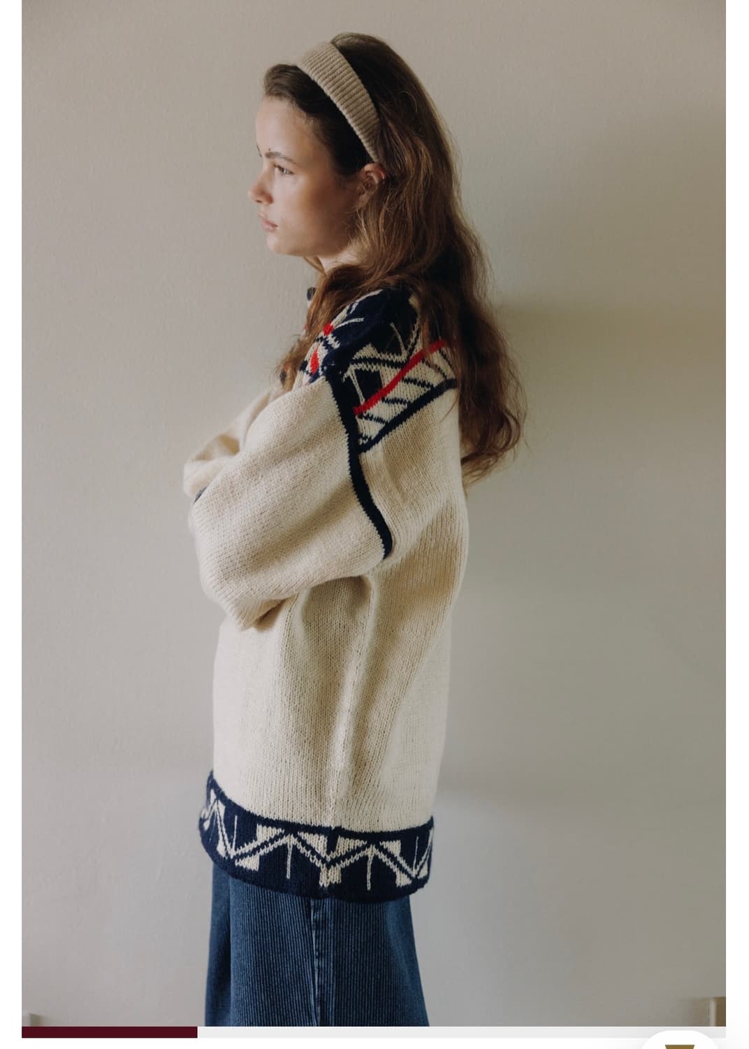 새상품) 파르벵 farven 스노우 니트 아이보리 상품이미지8