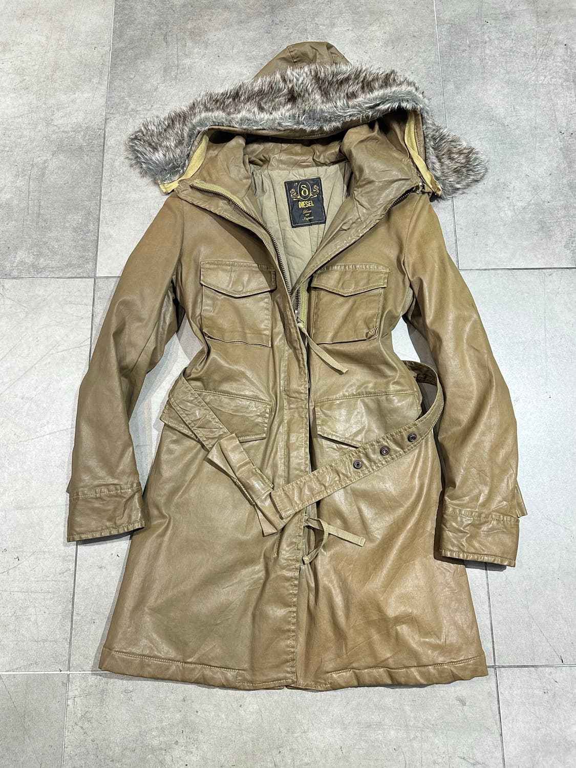 00s diesel Dress & impress 아카이브 퍼 패딩 코트 상품이미지1