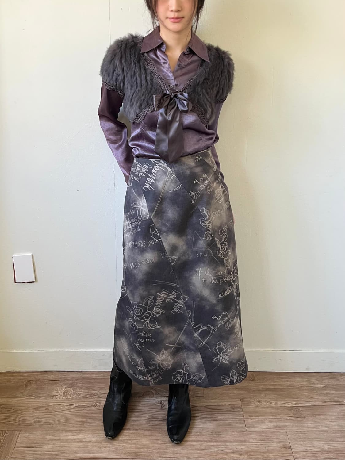 Topyo 드로잉 스커트 상품이미지7