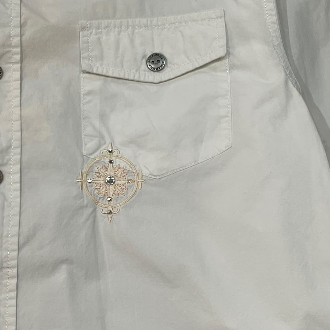  빈티지 자수 큐빅 셔츠 y14346 상품이미지5