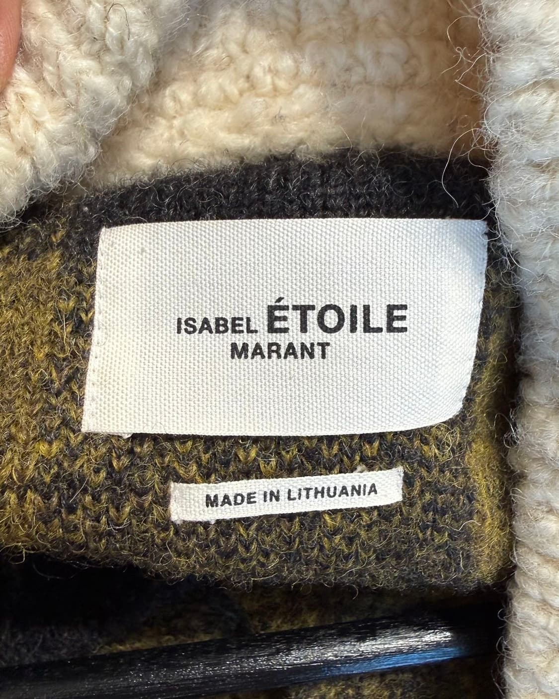 이자벨마랑 딥옐로우 체크패턴 울 롱 코트  상품이미지8