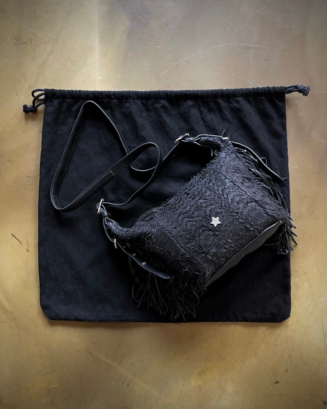 Ash Real Deer & Cow Leather Fringe Bag 상품이미지4