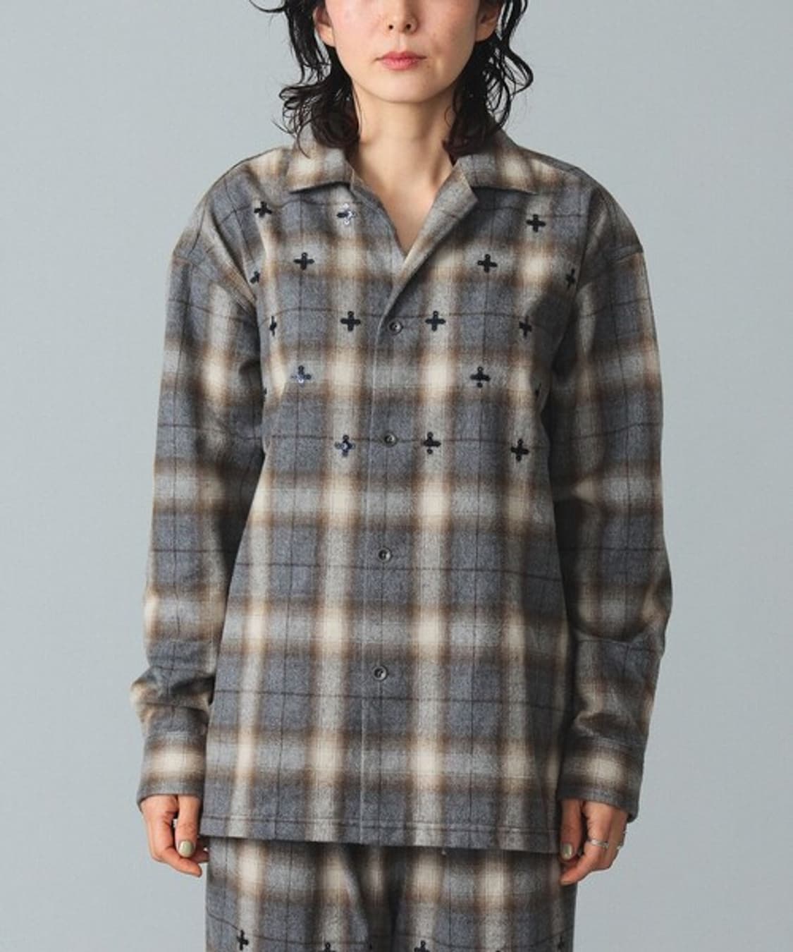 maturely Spangles Embroidery Shirt 상품이미지5