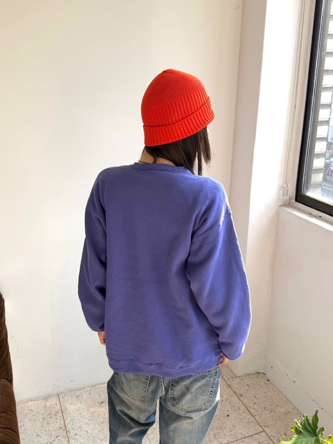 90‘s 러셀 맨투맨 퍼플 블루 블랭크 상품이미지3