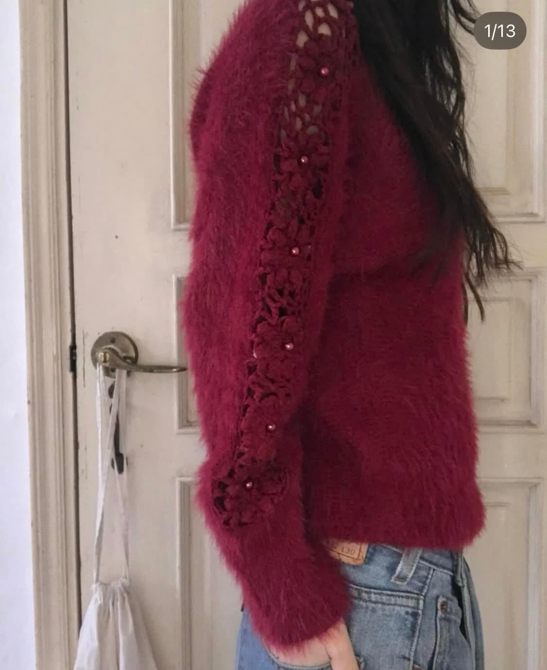 vintage flower net knit 상품이미지3