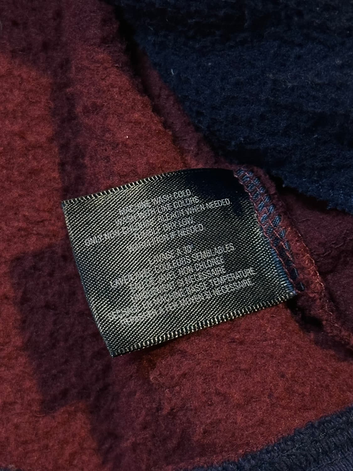 유일매물) 폴로 랄프로렌 컬러블록 빅포니 로고 후드집업 버건디 네이비 상품이미지5