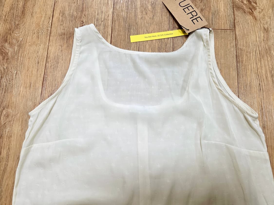 유에르(YUERE) 슬리브리스 아이보리 롱 원피스 55 새상품 상품이미지5