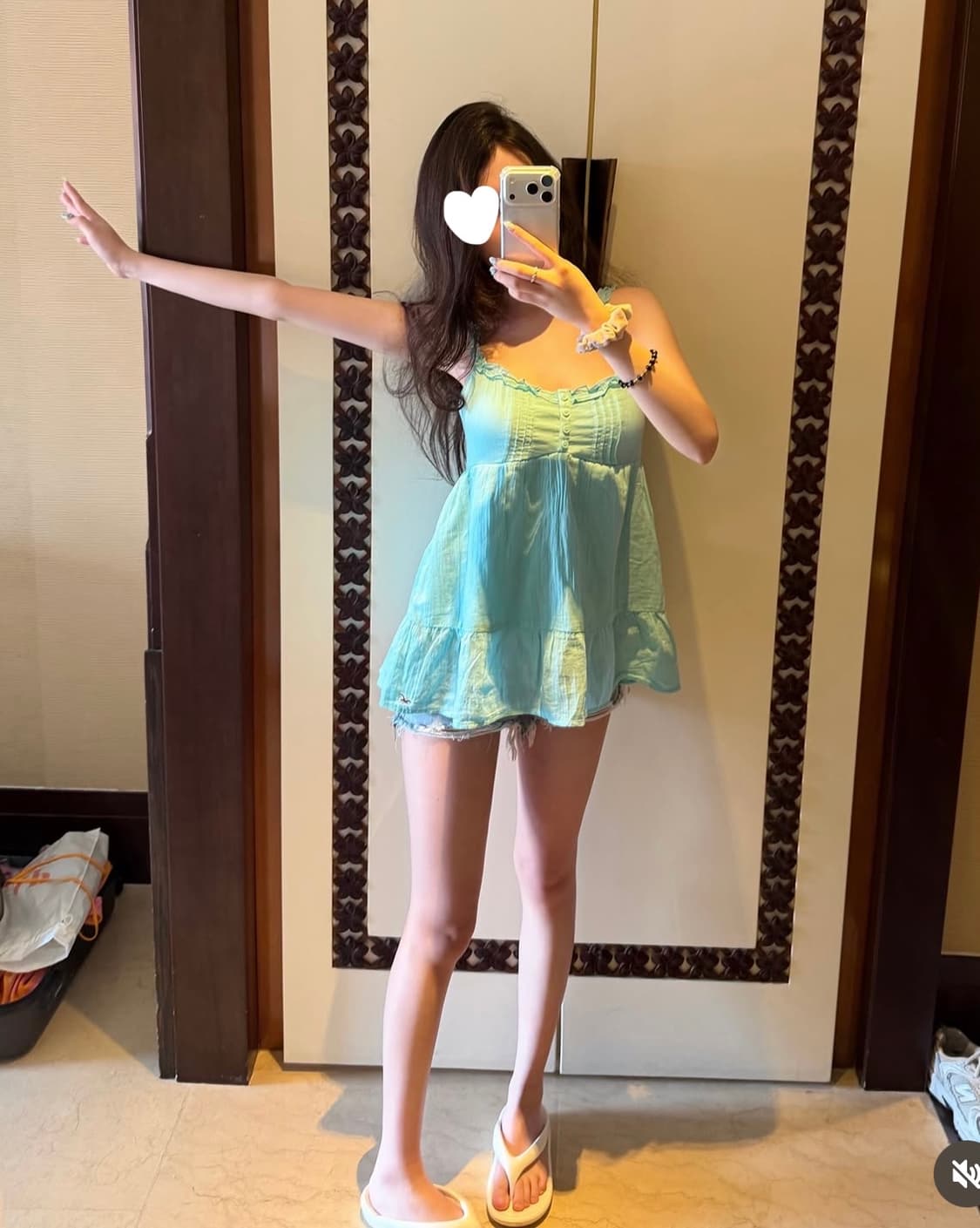 Holister mint babydoll top 홀리스터 민트 나시 s 상품이미지5