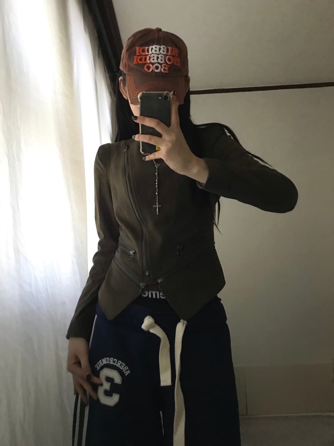 빈티지 브라운 스웨이드 투웨이 자켓 상품이미지2