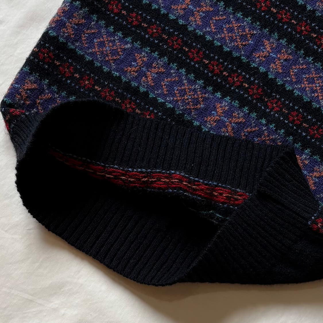 70s USA 펜들턴 페어아일 울 니트 베스트( L / 102) 상품이미지5