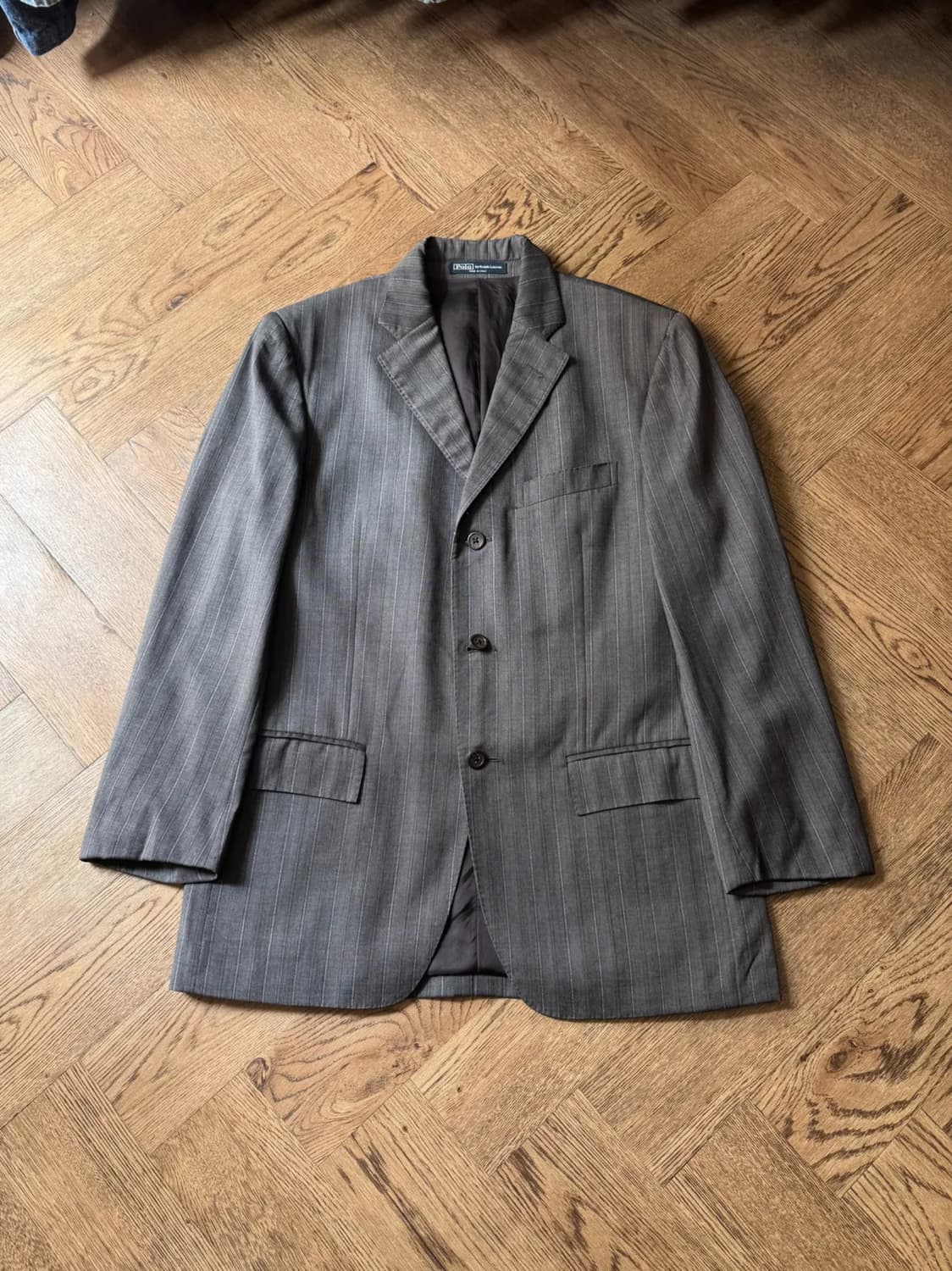 [M]폴로 랄프로렌 Made in Italy 스트라이프 그레이 블레이저 상품이미지1