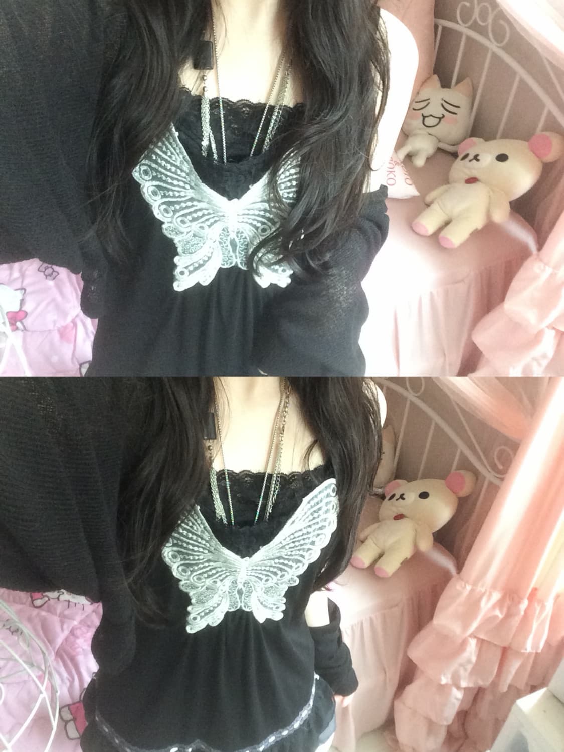 Vintage Axes femme Butterfly Lace Camiso 상품이미지1