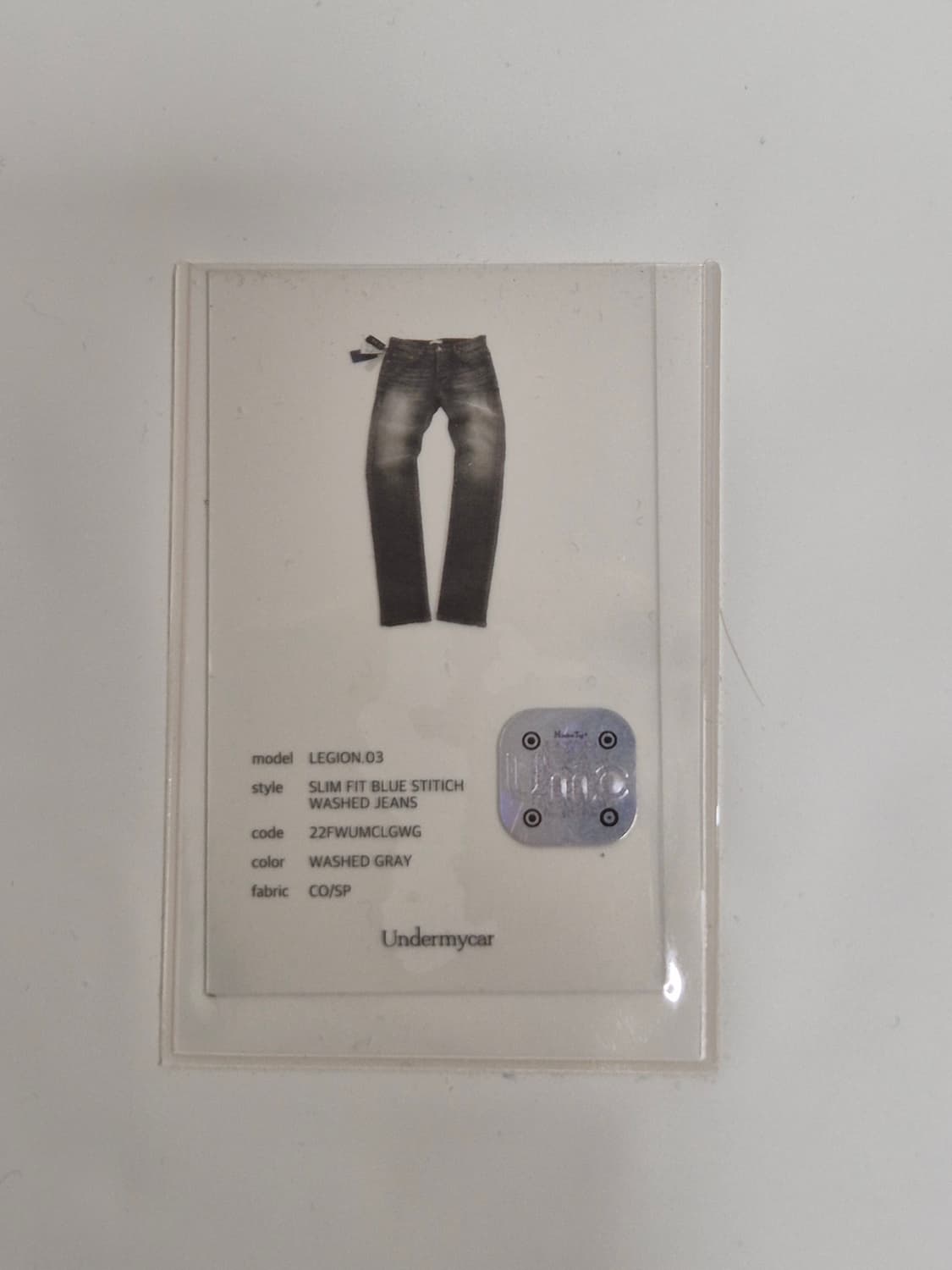 (새상품/2)언더마이카 리전03 슬림핏 워시드 진 워시드 그레이 상품이미지8