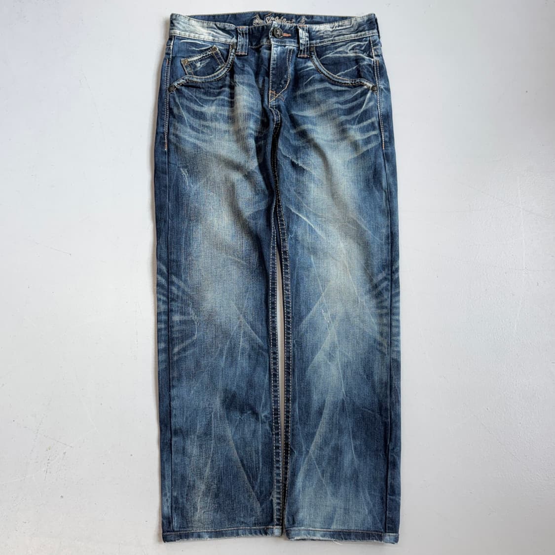 새깅 워싱 빈티지 데님팬츠 상품이미지2