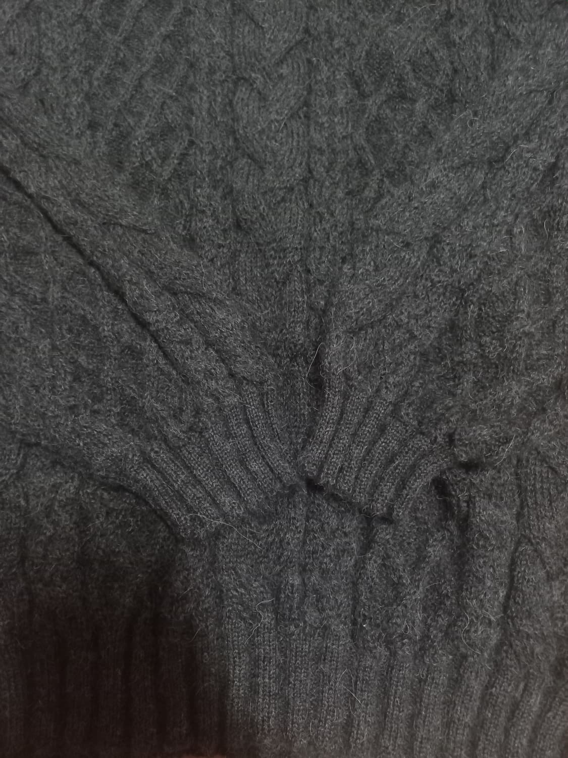 Alpaca111 케이블 니트 100-105 상품이미지4