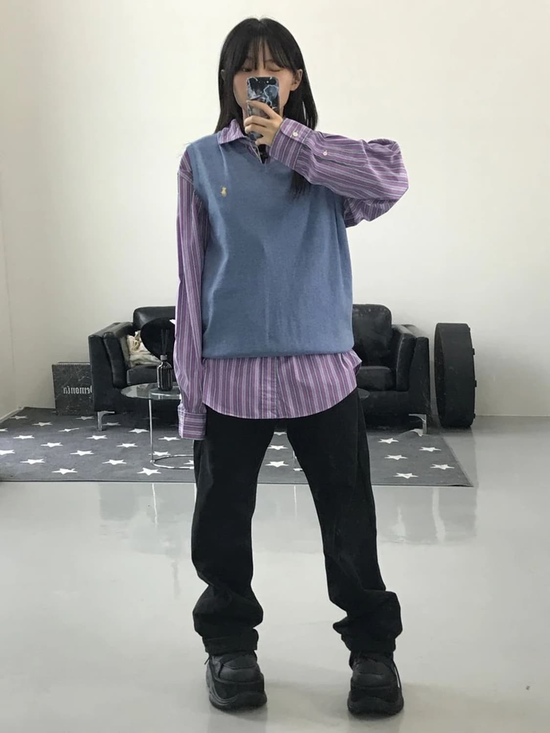 폴로랄프로렌 블루 니트조끼 상품이미지1