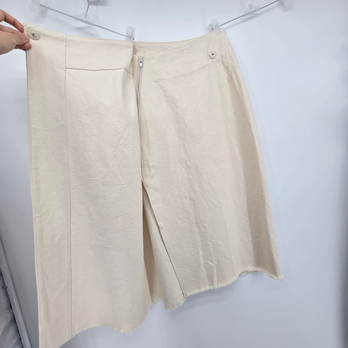 DIVE 베이지 랩 스커트 미디 청스커트 S 상품이미지5