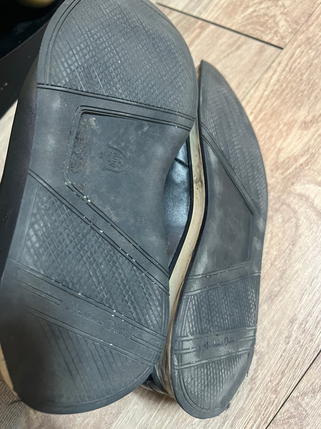 마시모두띠 블랙 레더 스니커즈 상품이미지4