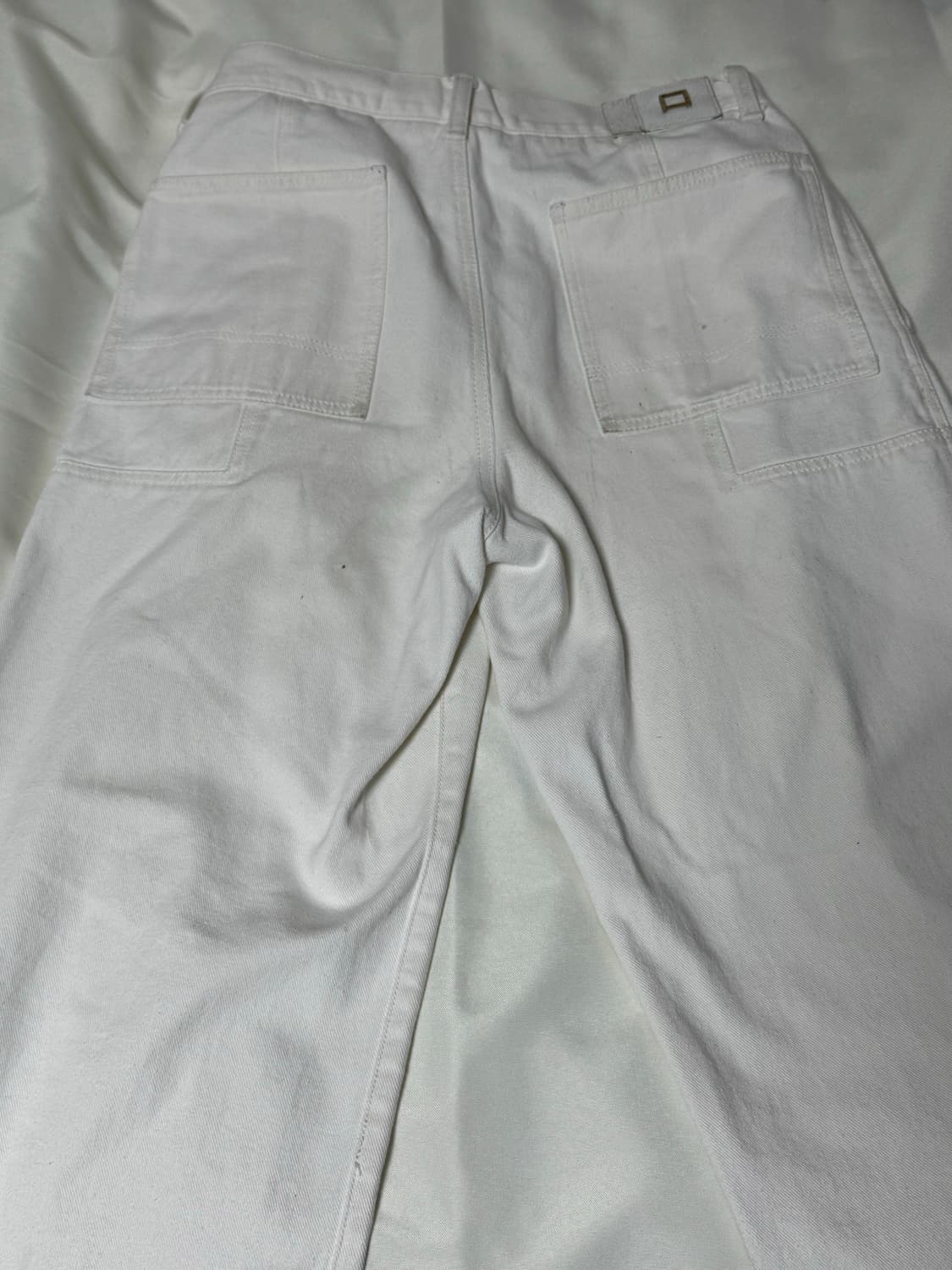 우영미 화이트 와이드 팬츠 상품이미지5