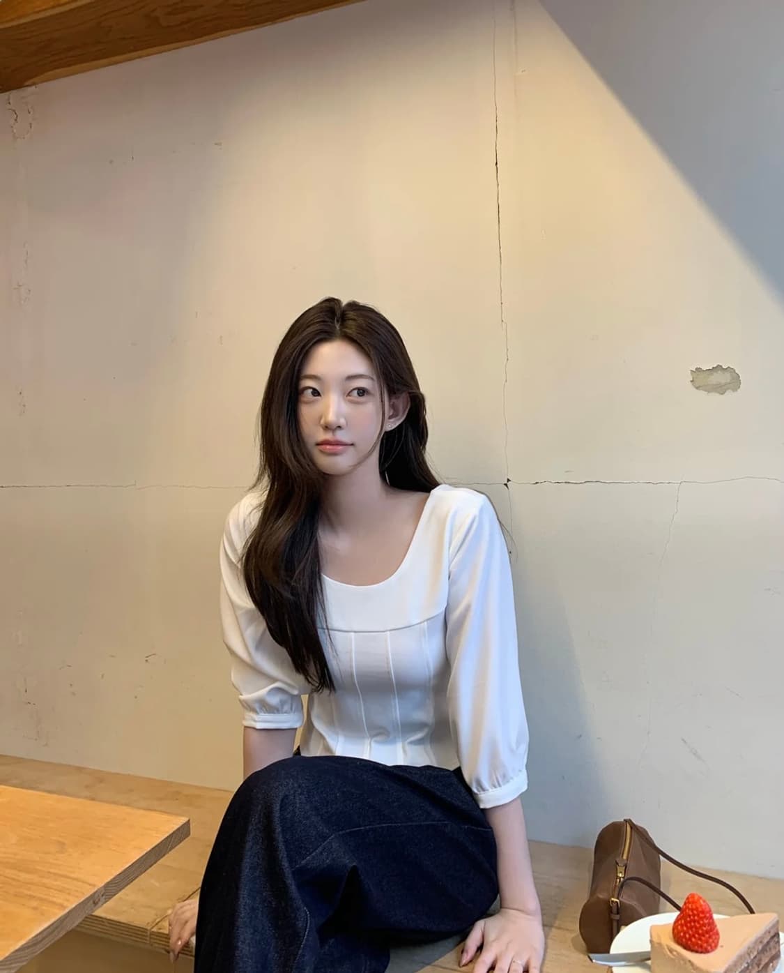 새상품) 제니오 미니멀리스트 7부 블라우스 상품이미지3