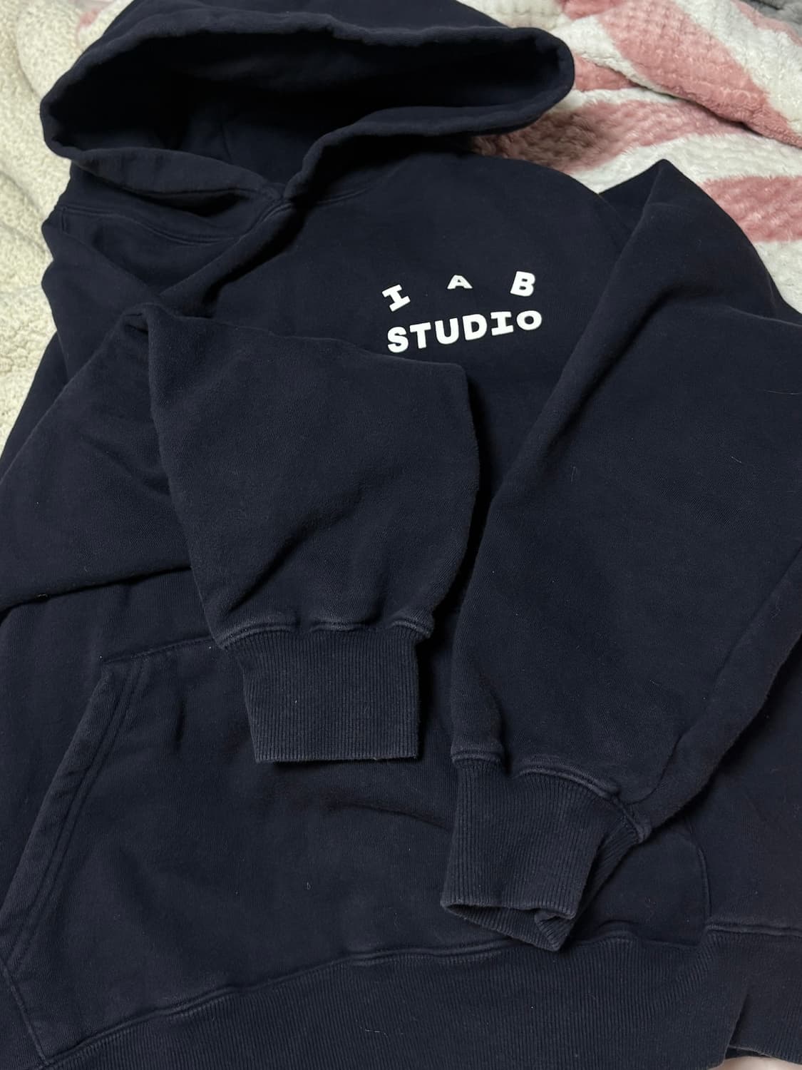 아이앱 스튜디오 네이비 후드티 M 상품이미지3