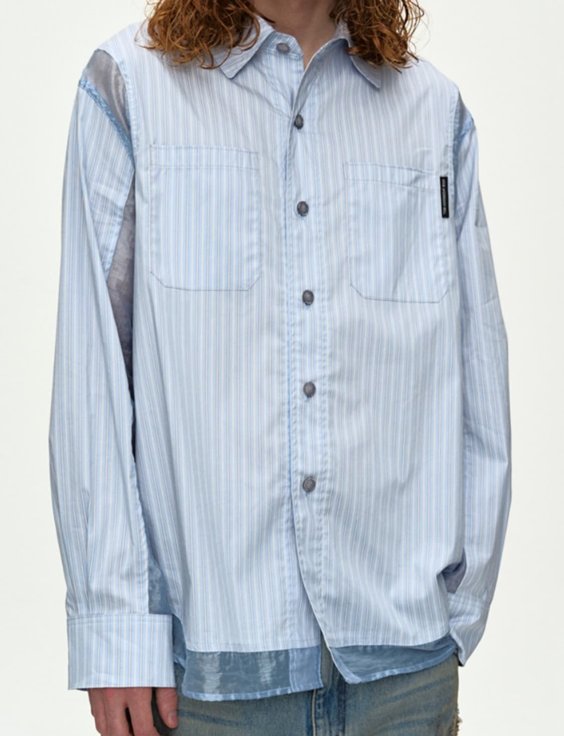 앤더슨벨 APROL ORGANZA PANEL SHIRT 상품이미지1