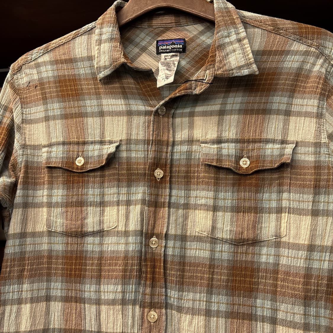 파타고니아 오가닉코튼 페이드 타탄체크 린넨 워크셔츠 N1018 상품이미지5