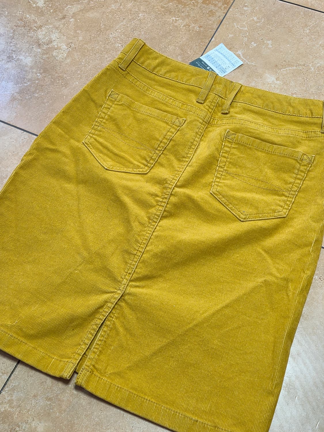 [새상품]L.L.Bean 엘엘빈 코듀로이 스커트 머스타드 허리단면37 상품이미지3