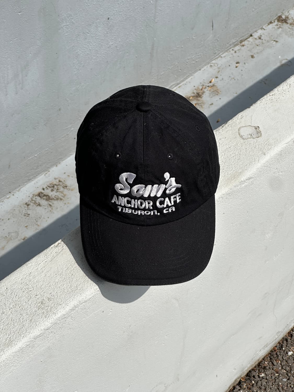 [F] Sails Anchor Cafe 로고 빈티지 블랙 볼캡 모자 상품이미지1