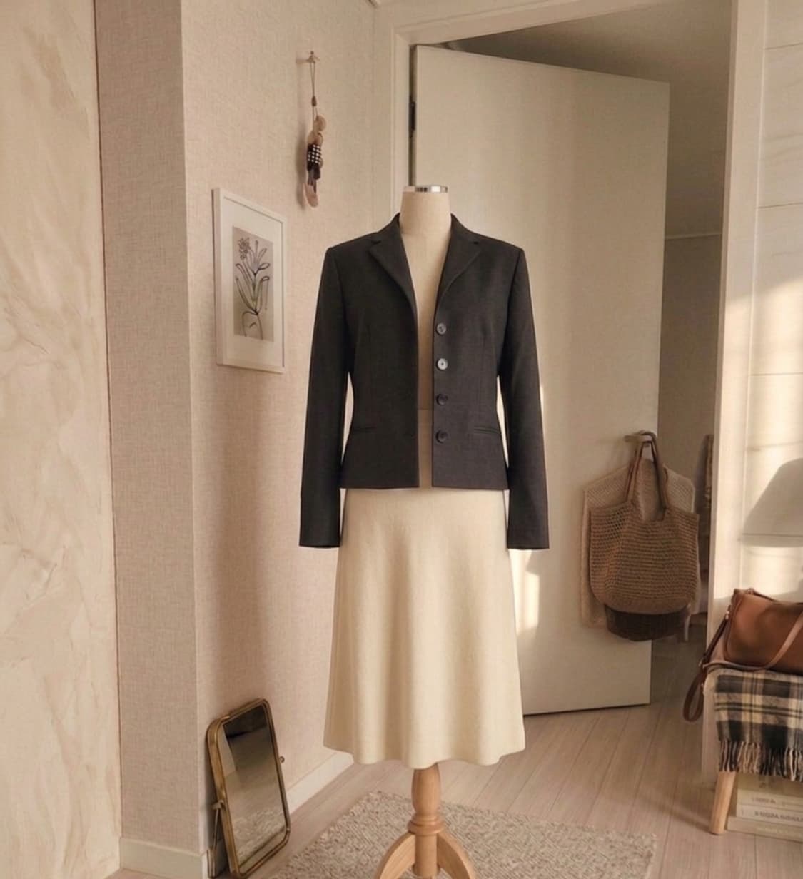 [정품] 폴로 랄프로렌 여성 울 블레이저 자켓 (차콜 그레이) 상품이미지2