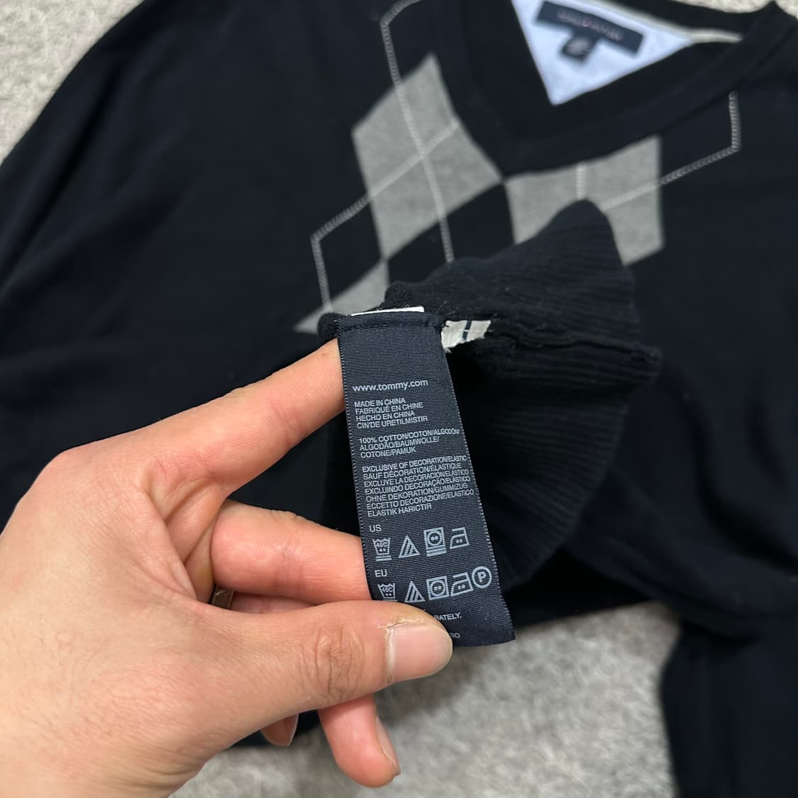 [100] 타미힐피거 아가일브이넥니트 상품이미지4