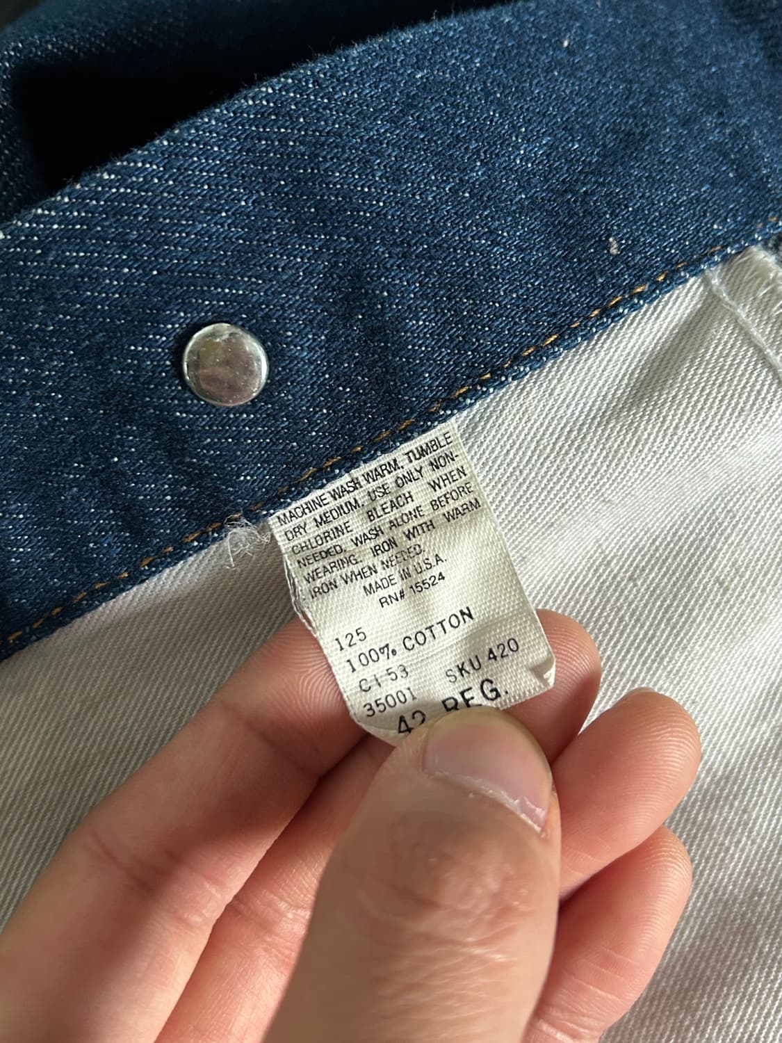 8~90s Sears Roebucks 데님자켓 Made in USA 상품이미지5