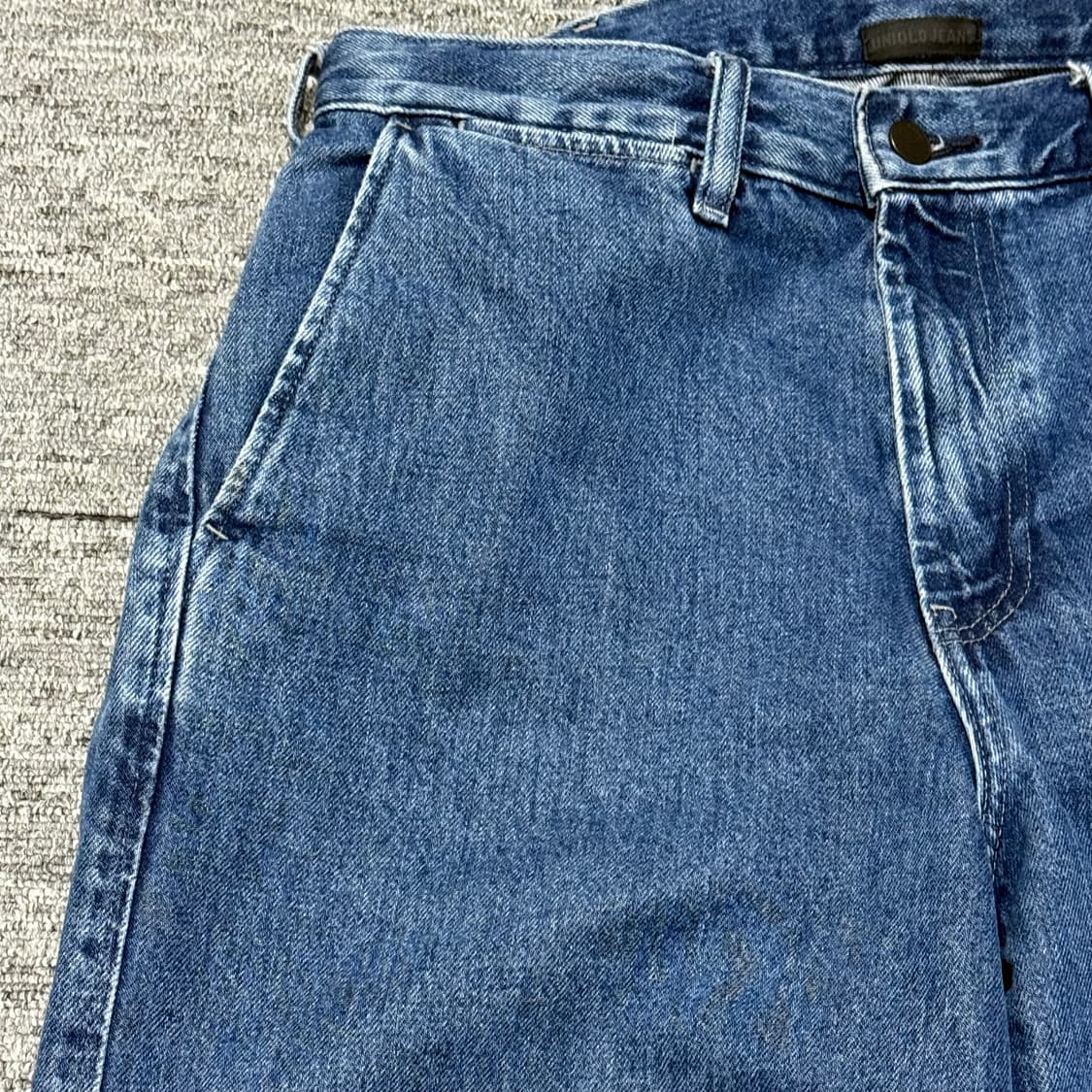 유니클로 와이드 테이퍼드 청바지 | 상태 좋음 상품이미지3