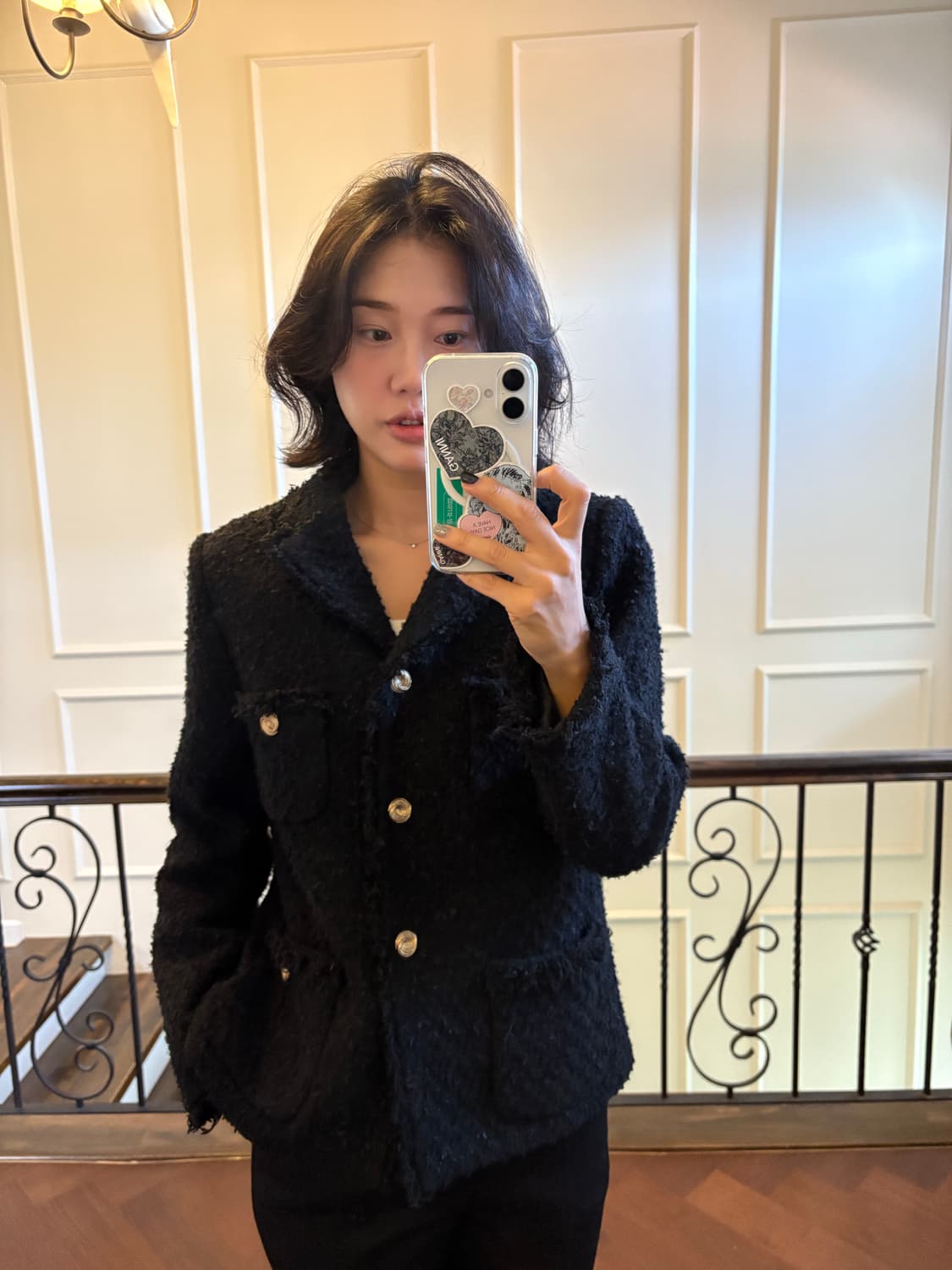 오르 골드버튼 자켓 상품이미지5