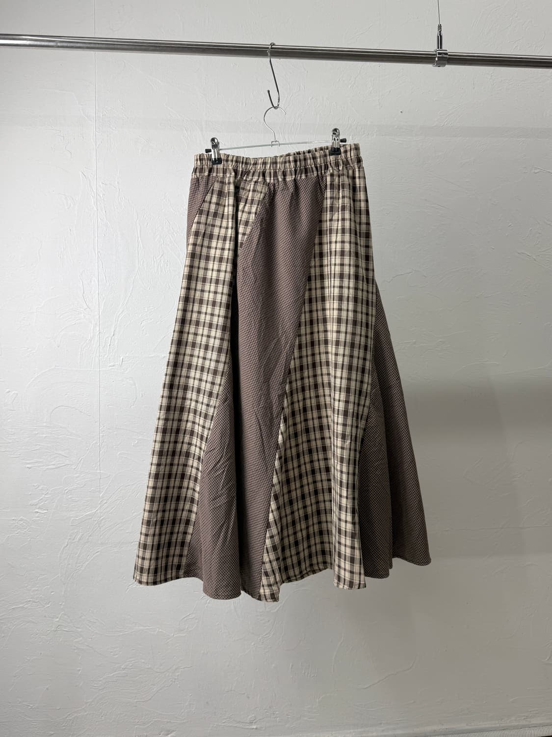 axes femme 믹스 체크 롱 스커트 상품이미지6