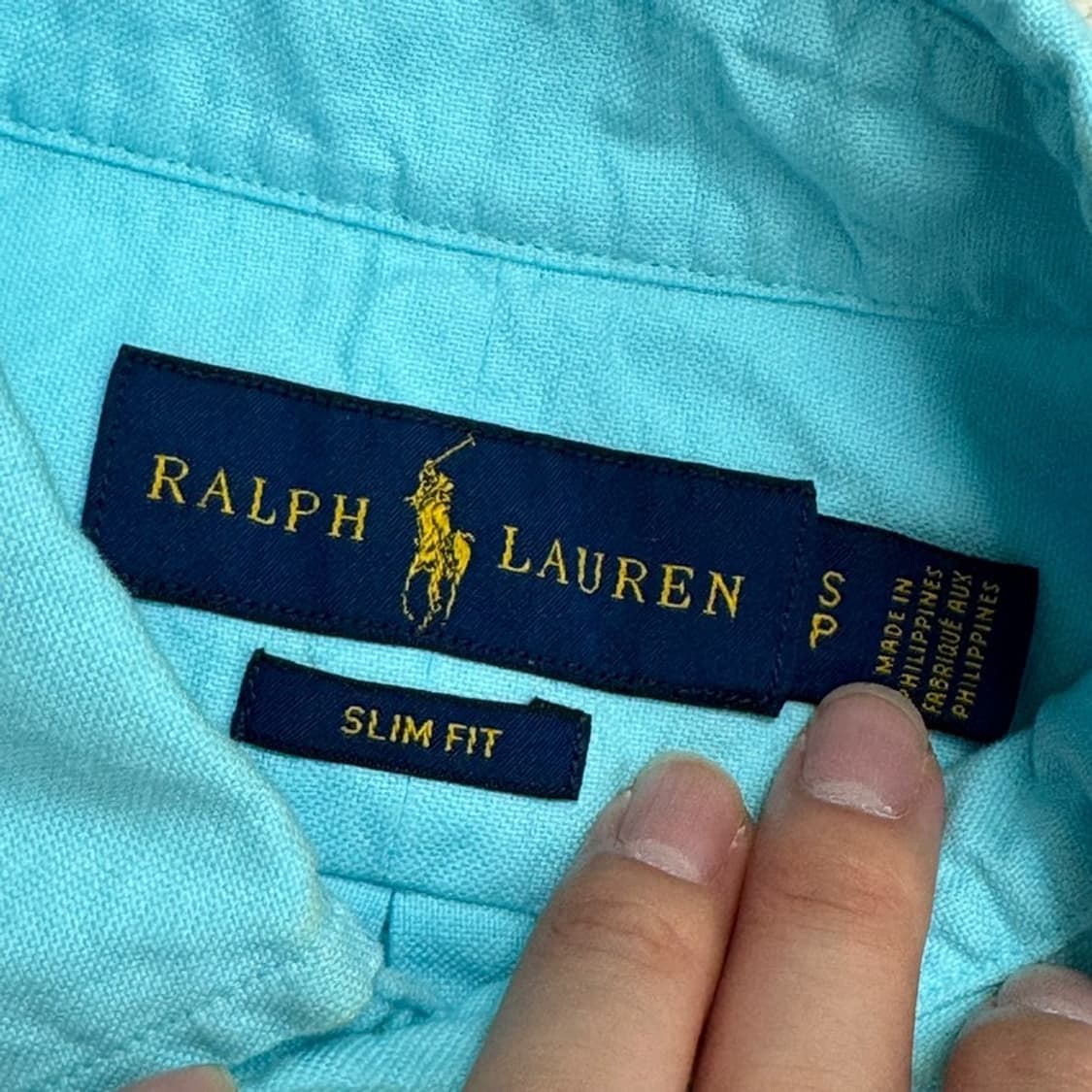 새상품 RALPH LAUREN 라이트 블루 옥스포드 셔츠 S 상품이미지4