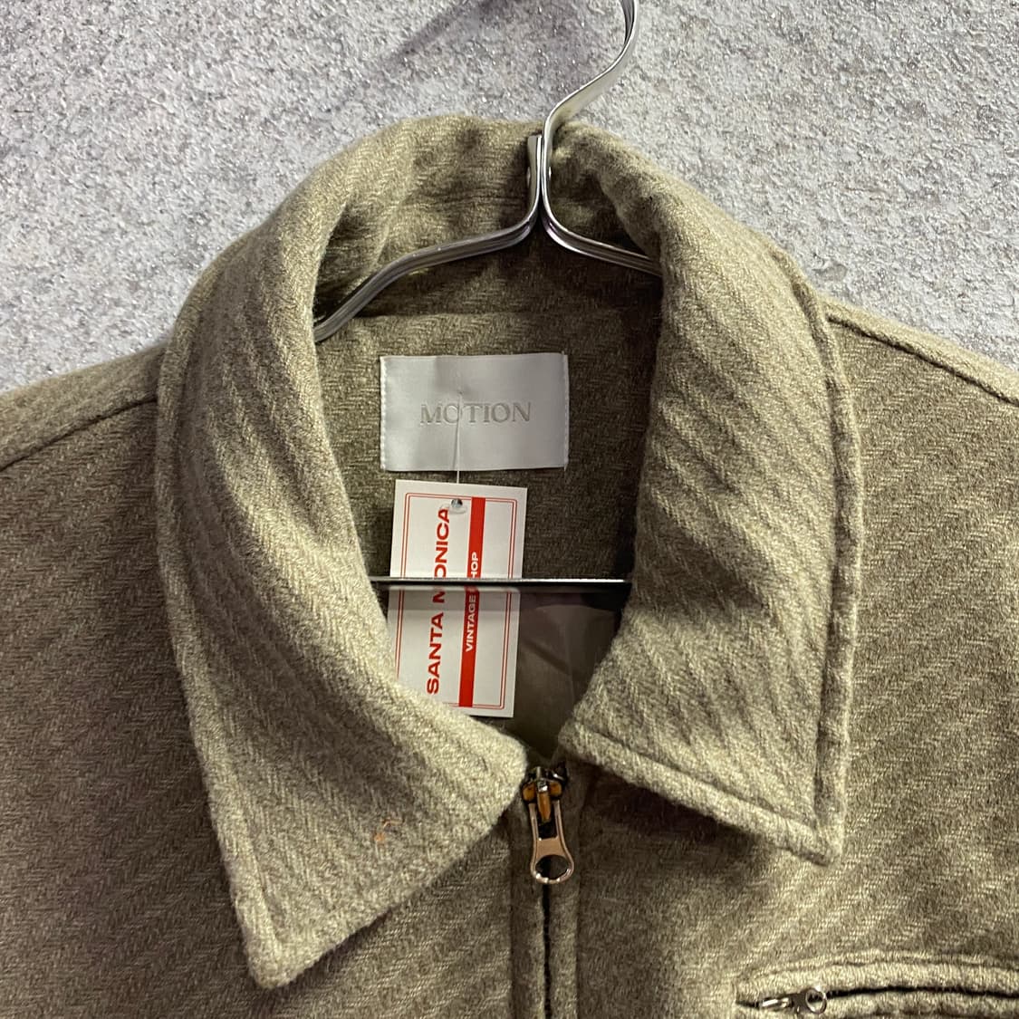 빈티지 모션 스웨이드 스트라이프 투웨이 집업 B3074 상품이미지3