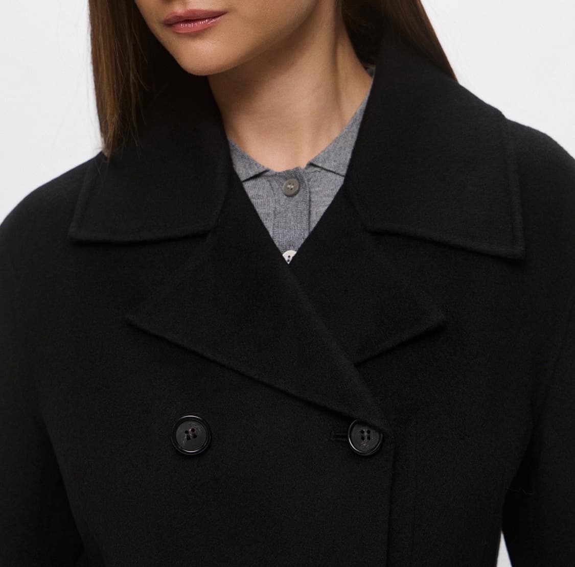 (정품/새상품) TOTEME 토템 여성 블랙 더블 울 웨이스트 자켓 상품이미지8