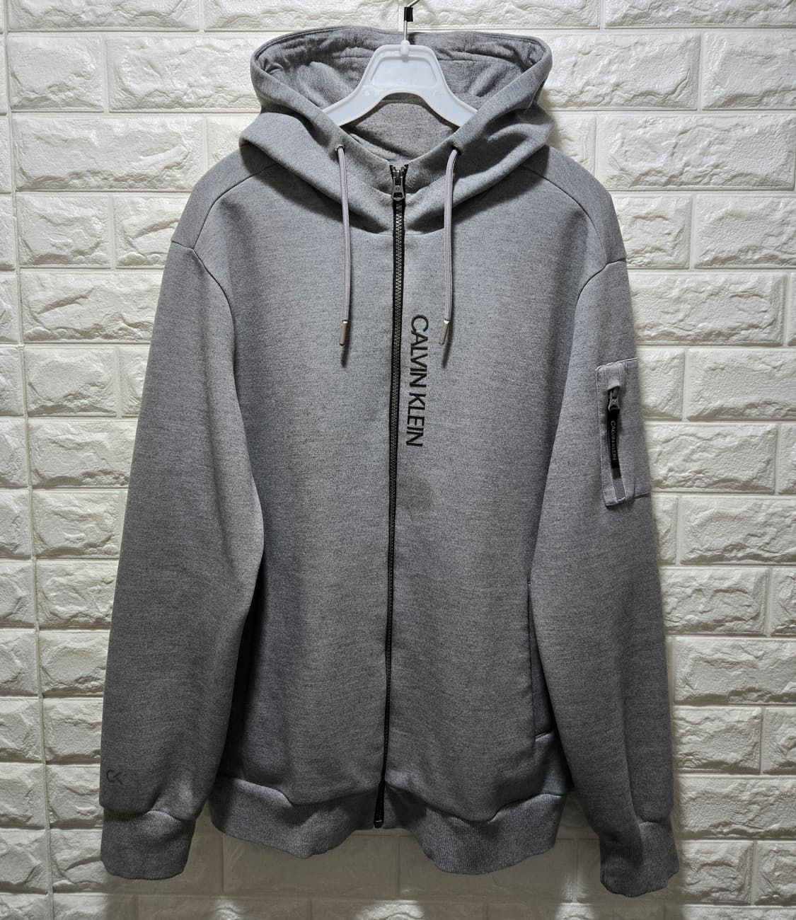 캘빈클라인 스팰로고 후드집업 L 상품이미지1