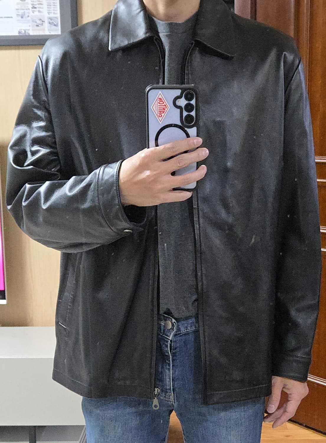 (착샷) 마에스트로 가죽자켓 상품이미지9