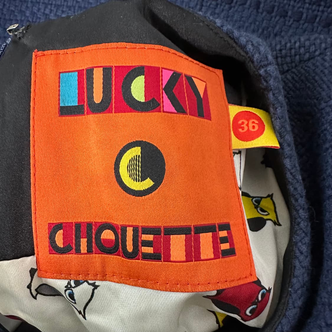 럭키슈에뜨 트위드 원피스 네이비 상품이미지3