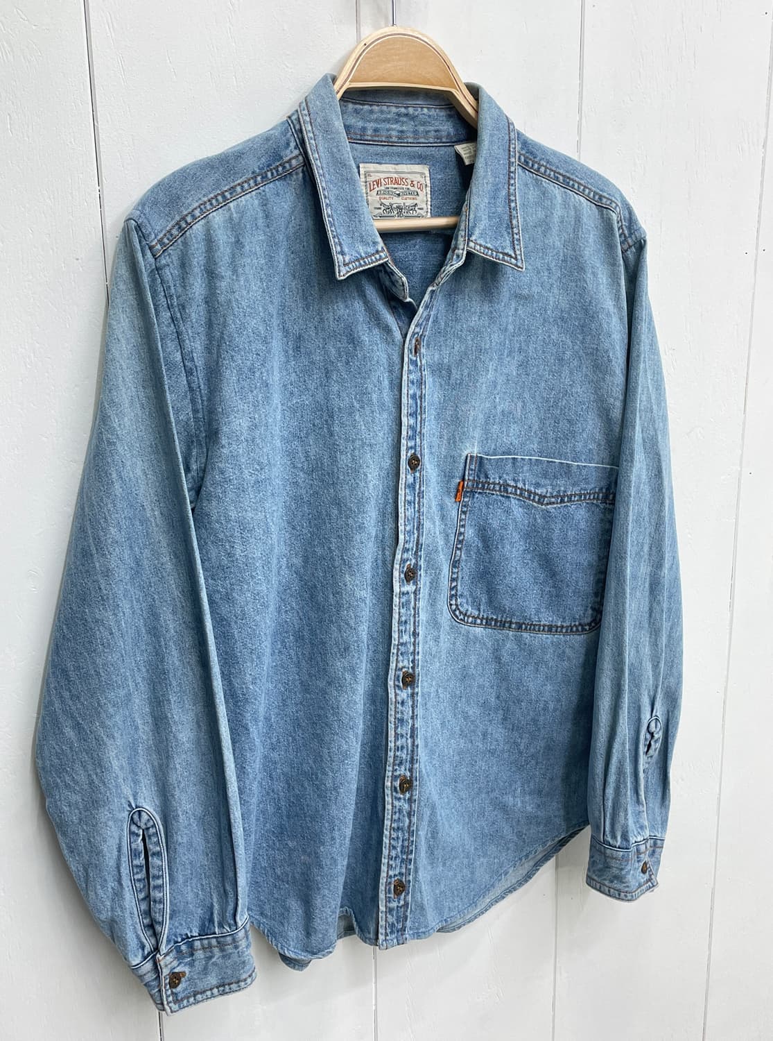 리바이스 데님 셔츠 연청 상품이미지5