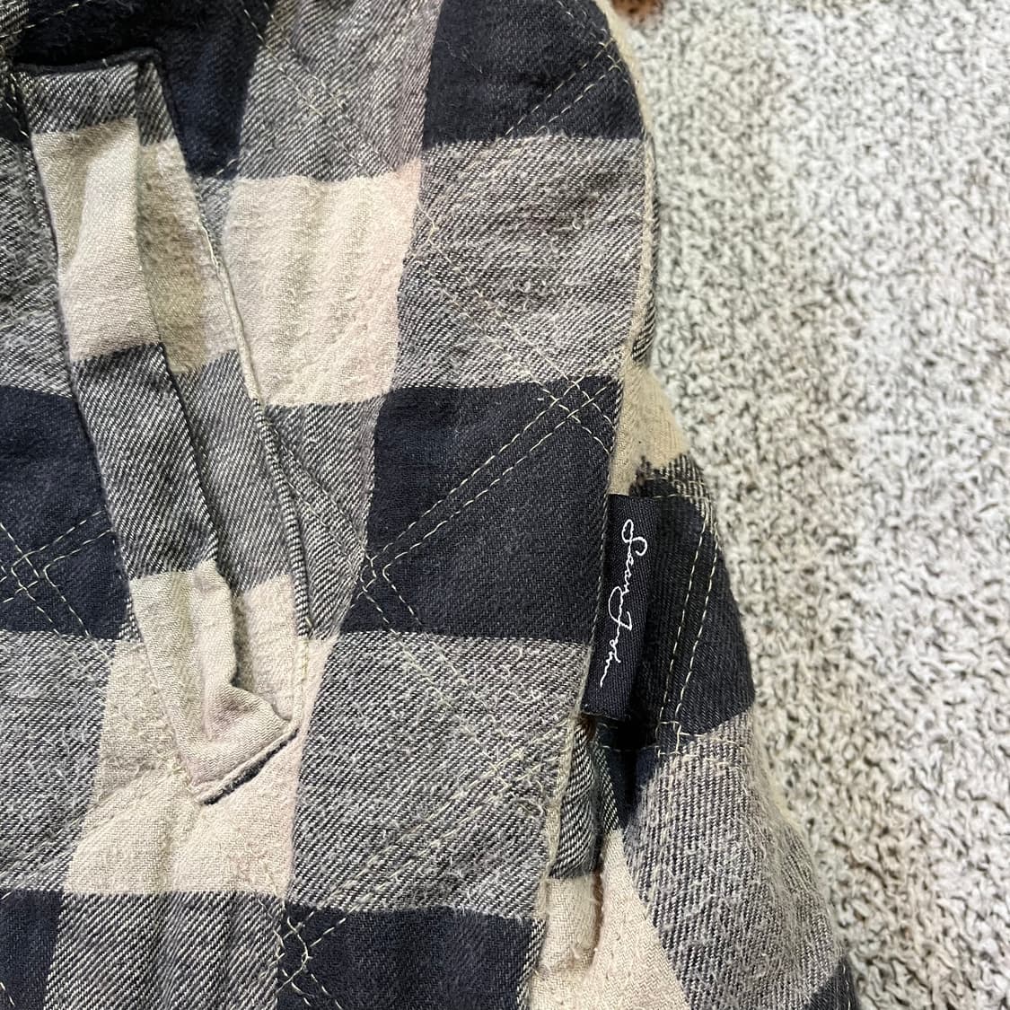 Sean john 션 존 코튼 퀼티드 체크 셔츠 상품이미지4