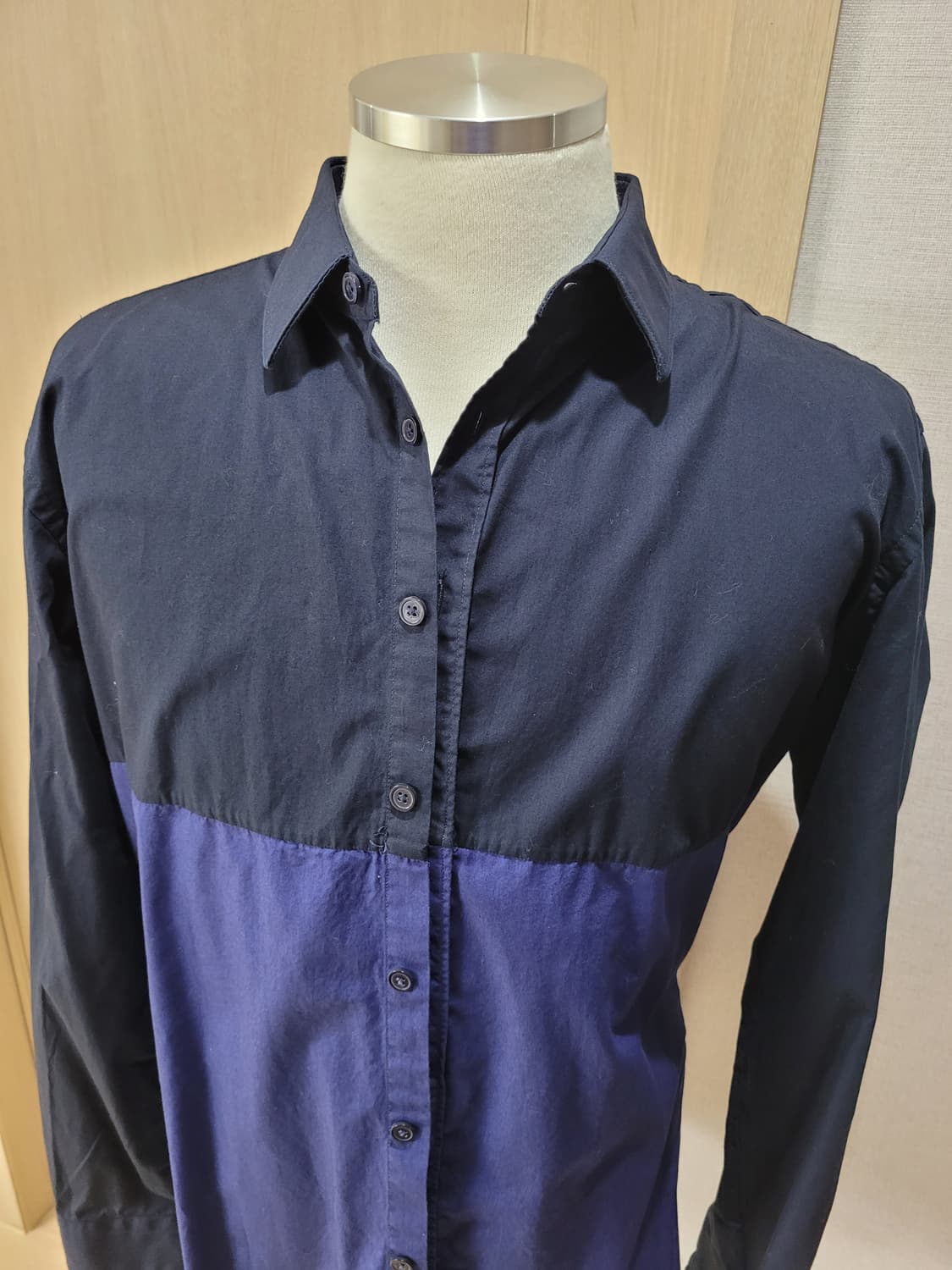 자라맨 ZARAMAN black tag 남자 블럭 셔츠 L 네이비 상품이미지2