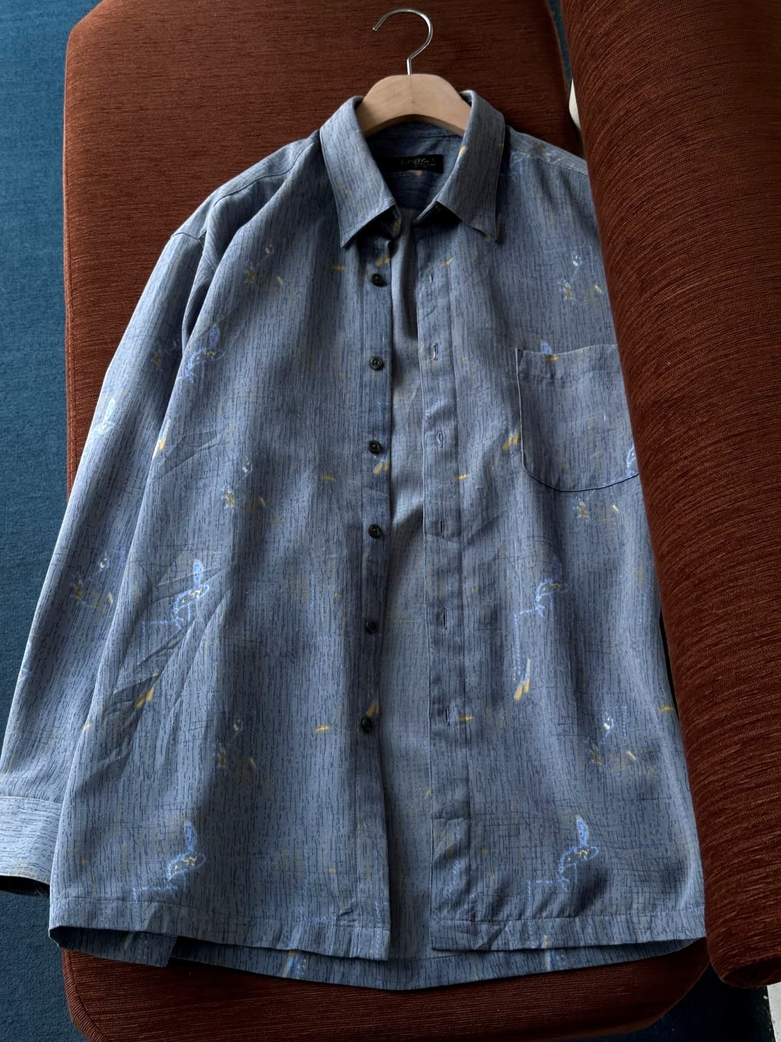 Design pattern fabric L/S shirt 상품이미지4